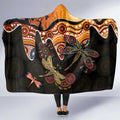 Dragonfly Aboriginal Australia Hooded Blanket Indigenous Art
