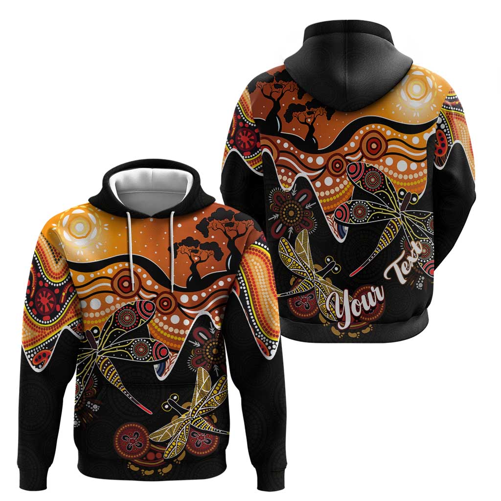 Dragonfly Aboriginal Australia Hoodie Indigenous Art