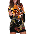 Dragonfly Aboriginal Australia Hoodie Dress Indigenous Art