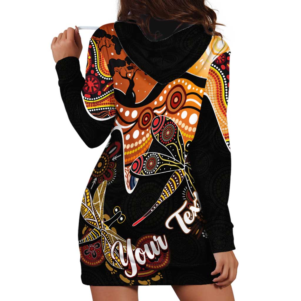 Dragonfly Aboriginal Australia Hoodie Dress Indigenous Art