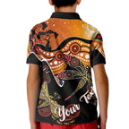 Dragonfly Aboriginal Australia Kid Polo Shirt Indigenous Art