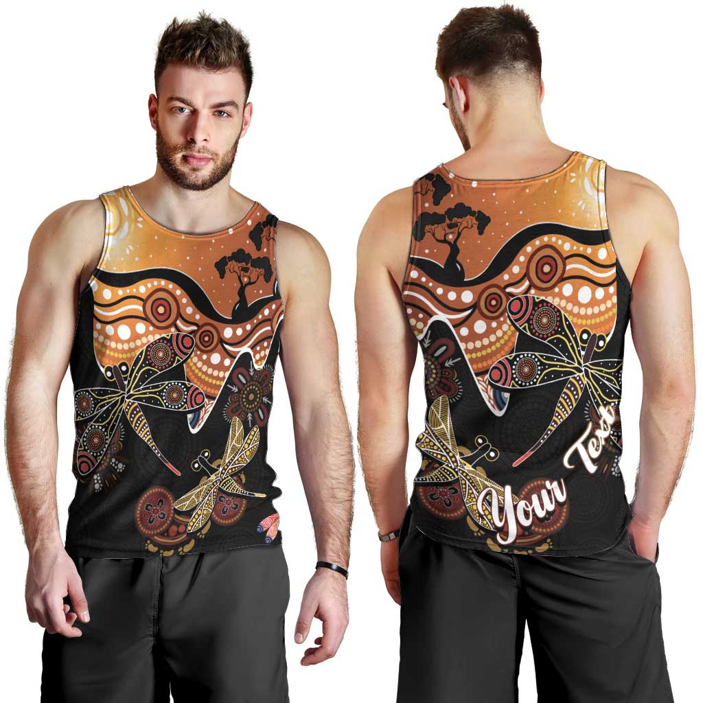 Dragonfly Aboriginal Australia Men Tank Top Indigenous Art