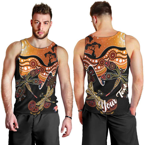 Dragonfly Aboriginal Australia Men Tank Top Indigenous Art