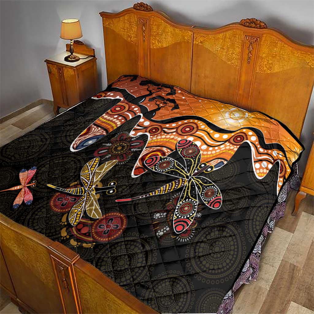 Dragonfly Aboriginal Australia Quilt Indigenous Art