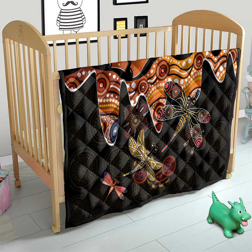 Dragonfly Aboriginal Australia Quilt Indigenous Art