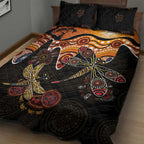 Dragonfly Aboriginal Australia Quilt Bed Set Indigenous Art
