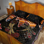 Dragonfly Aboriginal Australia Quilt Bed Set Indigenous Art
