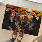 Dragonfly Aboriginal Australia Rubber Doormat Indigenous Art