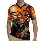 Dragonfly Aboriginal Australia Rugby Jersey Indigenous Art