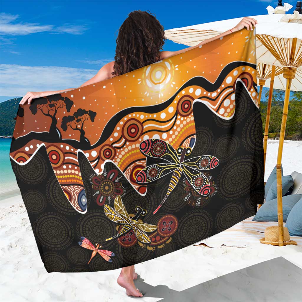 Dragonfly Aboriginal Australia Sarong Indigenous Art