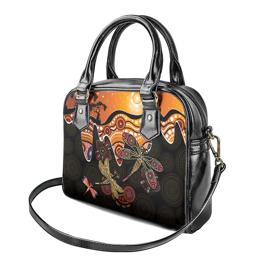 Dragonfly Aboriginal Australia Shoulder Handbag Indigenous Art