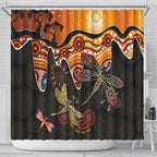 Dragonfly Aboriginal Australia Shower Curtain Indigenous Art