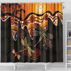 Dragonfly Aboriginal Australia Shower Curtain Indigenous Art
