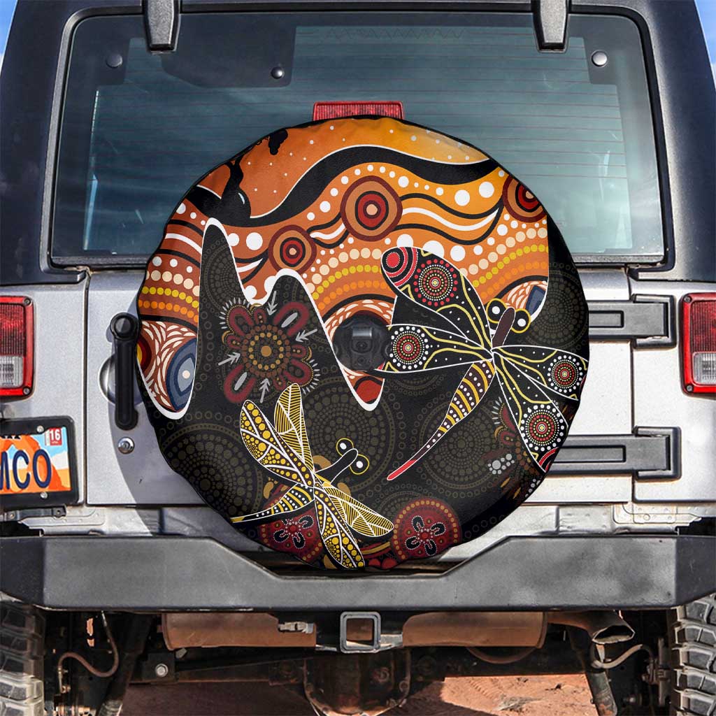 Dragonfly Aboriginal Australia Spare Tire Cover Indigenous Art