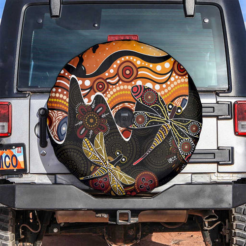 Dragonfly Aboriginal Australia Spare Tire Cover Indigenous Art
