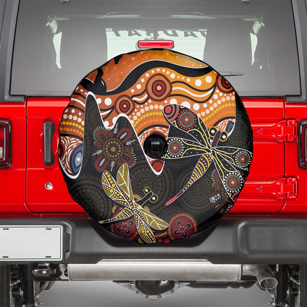 Dragonfly Aboriginal Australia Spare Tire Cover Indigenous Art