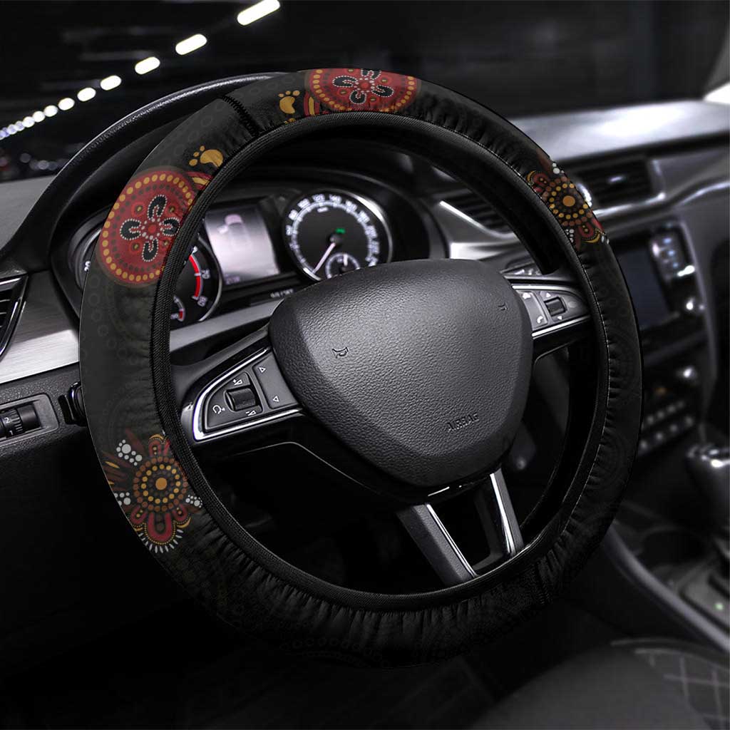 Dragonfly Aboriginal Australia Steering Wheel Cover Indigenous Art