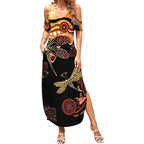 Dragonfly Aboriginal Australia Summer Maxi Dress Indigenous Art