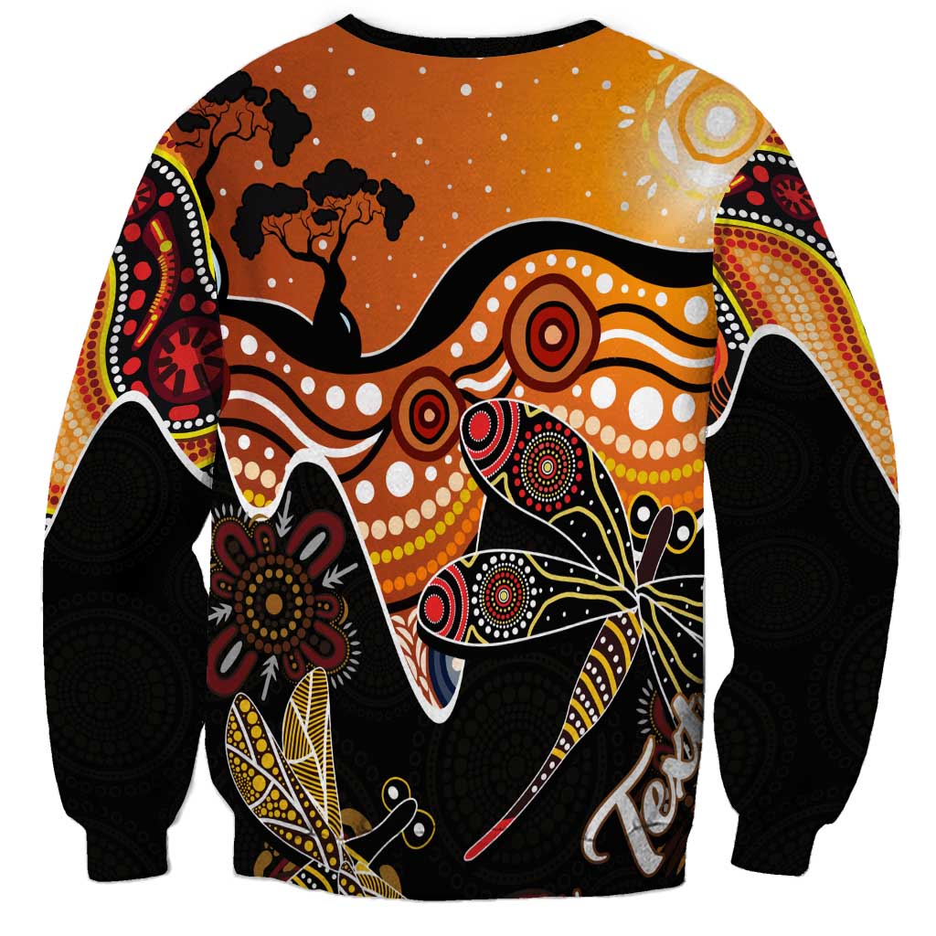 Dragonfly Aboriginal Australia Sweatshirt Indigenous Art