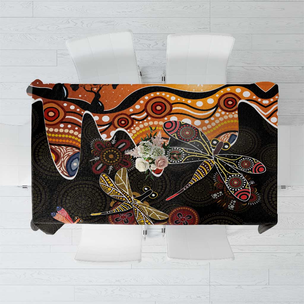 Dragonfly Aboriginal Australia Tablecloth Indigenous Art