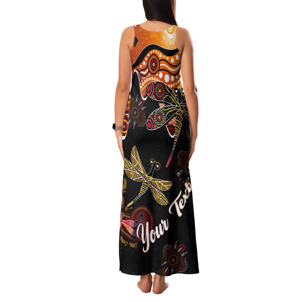 Dragonfly Aboriginal Australia Tank Maxi Dress Indigenous Art