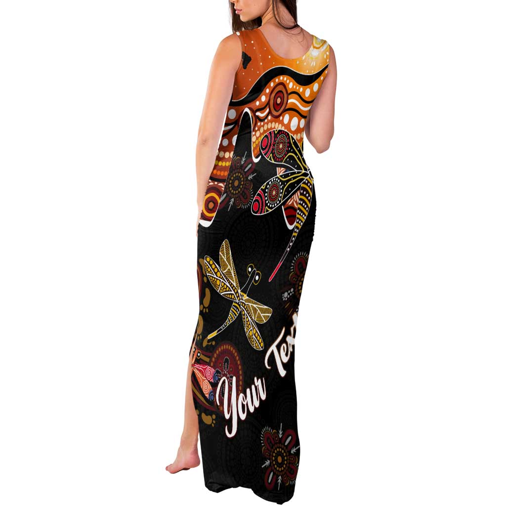 Dragonfly Aboriginal Australia Tank Maxi Dress Indigenous Art