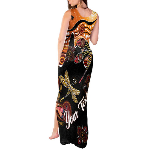 Dragonfly Aboriginal Australia Tank Maxi Dress Indigenous Art
