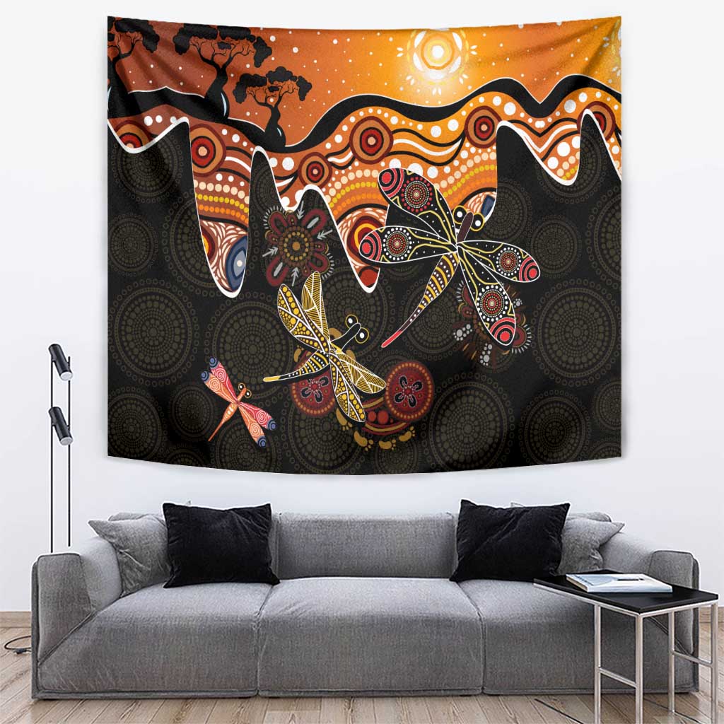 Dragonfly Aboriginal Australia Tapestry Indigenous Art