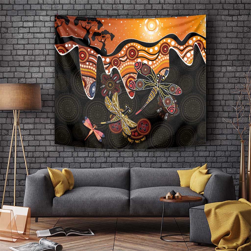 Dragonfly Aboriginal Australia Tapestry Indigenous Art