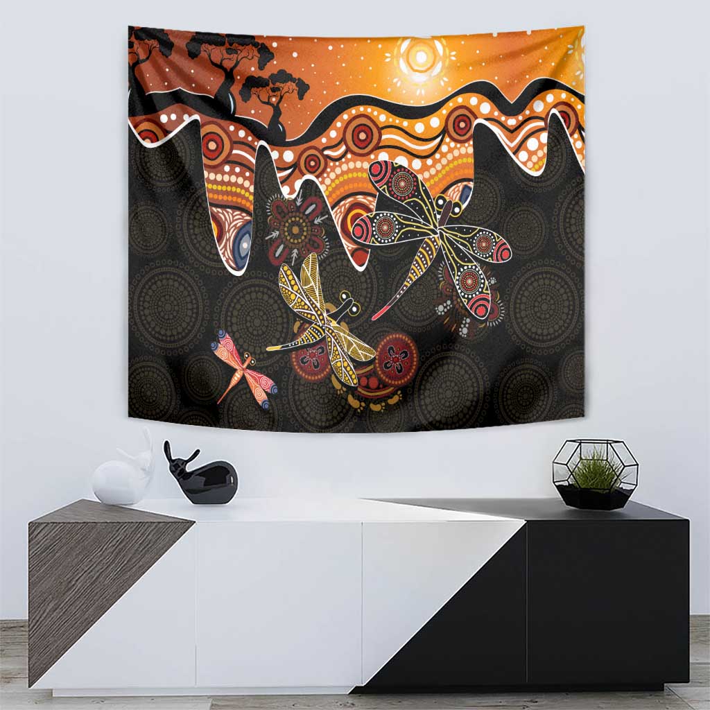 Dragonfly Aboriginal Australia Tapestry Indigenous Art