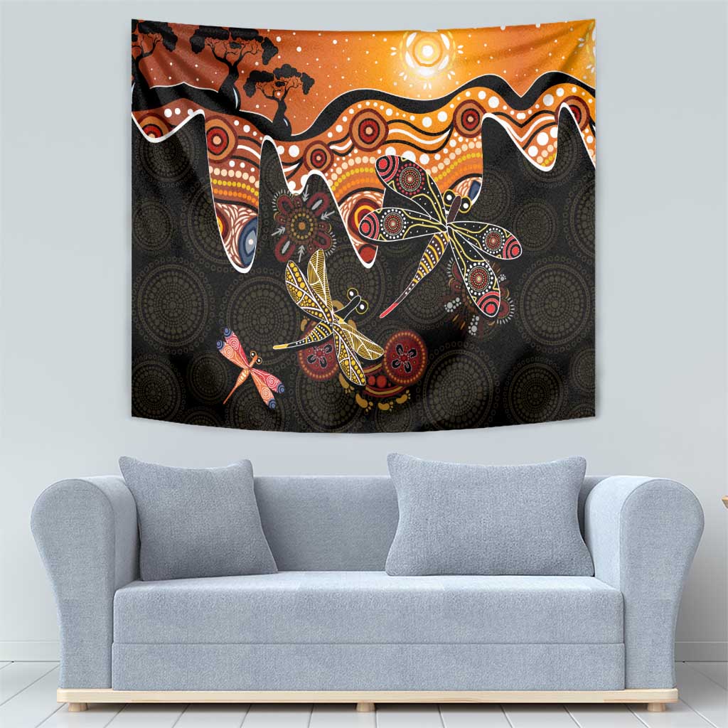 Dragonfly Aboriginal Australia Tapestry Indigenous Art