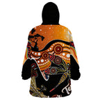 Dragonfly Aboriginal Australia Wearable Blanket Hoodie Indigenous Art