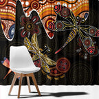 Dragonfly Aboriginal Australia Window Curtain Indigenous Art