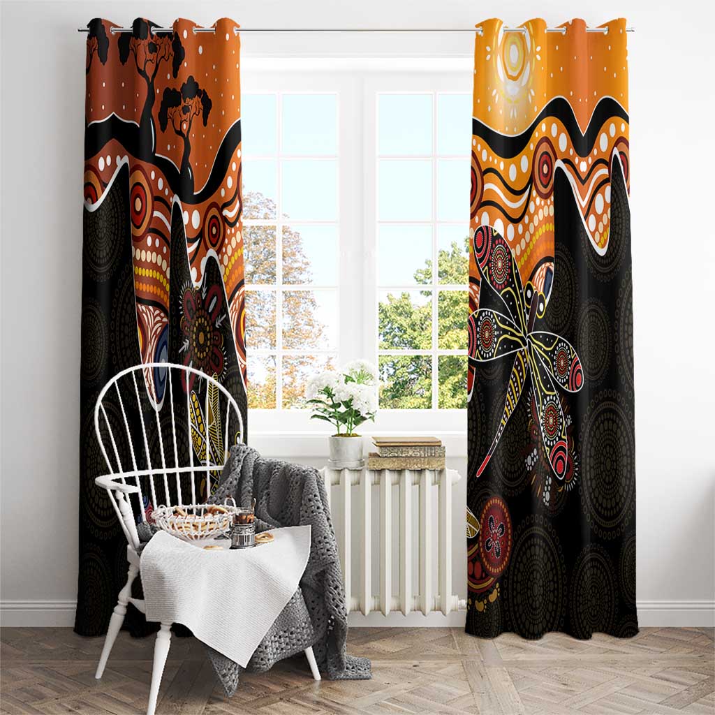 Dragonfly Aboriginal Australia Window Curtain Indigenous Art