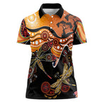 Dragonfly Aboriginal Australia Women Polo Shirt Indigenous Art