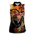 Dragonfly Aboriginal Australia Women Sleeveless Polo Shirt Indigenous Art