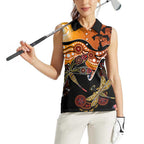 Dragonfly Aboriginal Australia Women Sleeveless Polo Shirt Indigenous Art