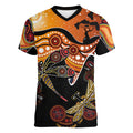 Dragonfly Aboriginal Australia Women V-Neck T-Shirt Indigenous Art