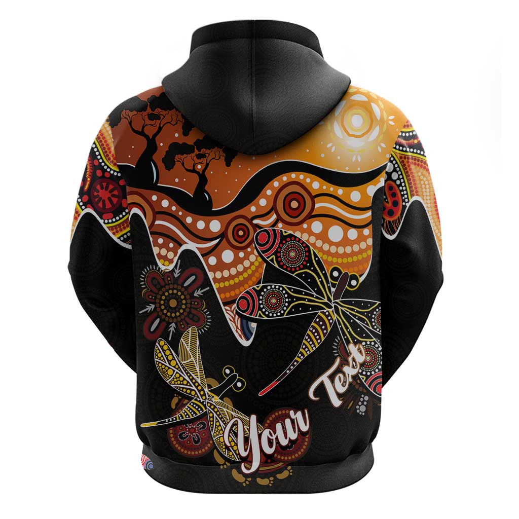Dragonfly Aboriginal Australia Zip Hoodie Indigenous Art