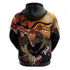 Dragonfly Aboriginal Australia Zip Hoodie Indigenous Art
