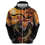 Dragonfly Aboriginal Australia Zip Hoodie Indigenous Art