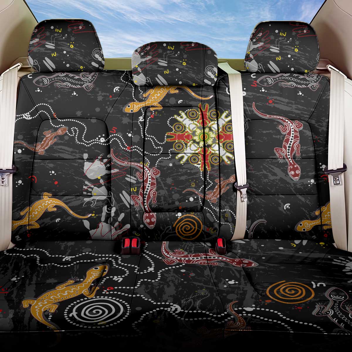 Lizard Aboriginal Australia Back Car Seat Cover
