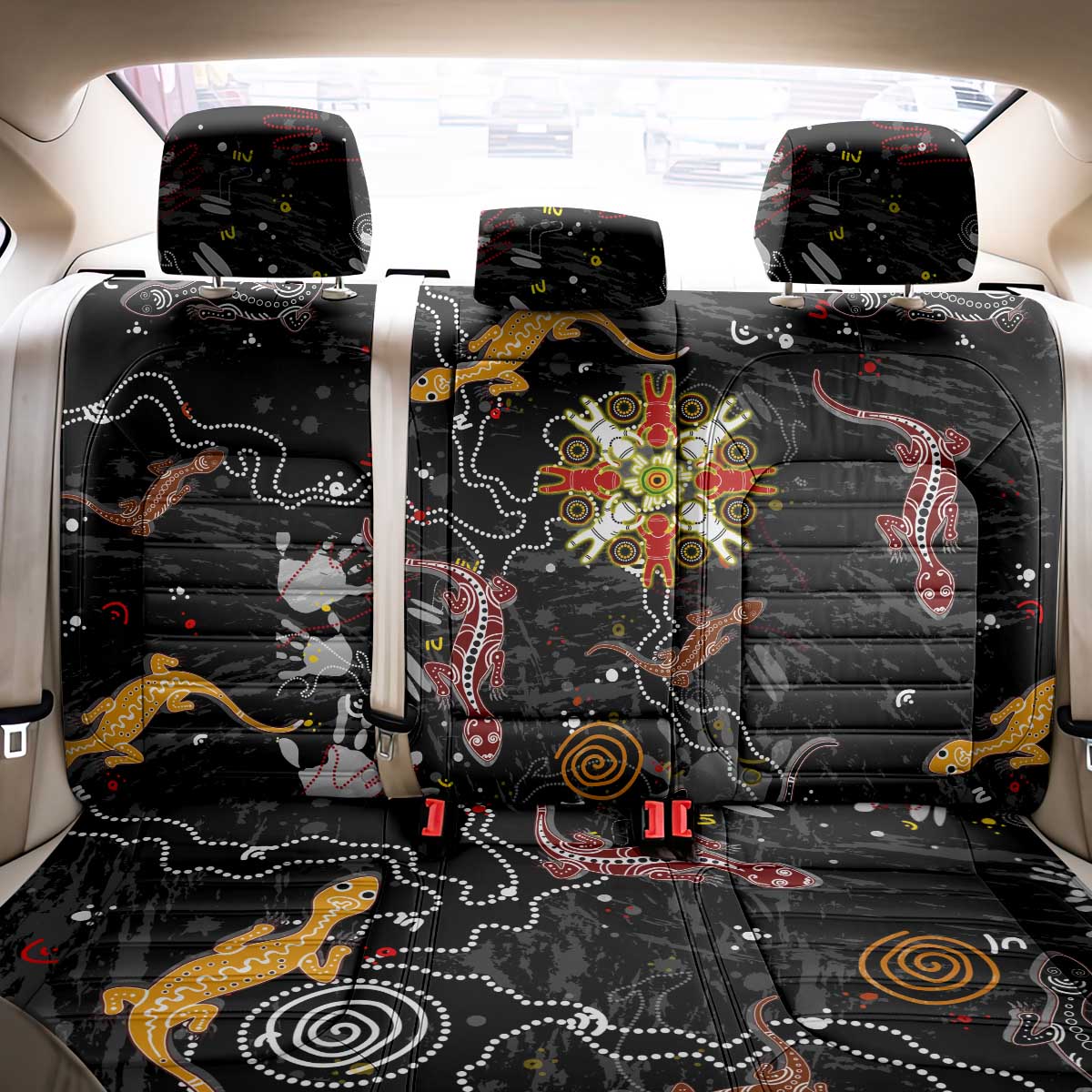Lizard Aboriginal Australia Back Car Seat Cover