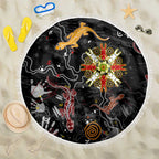 Lizard Aboriginal Australia Beach Blanket