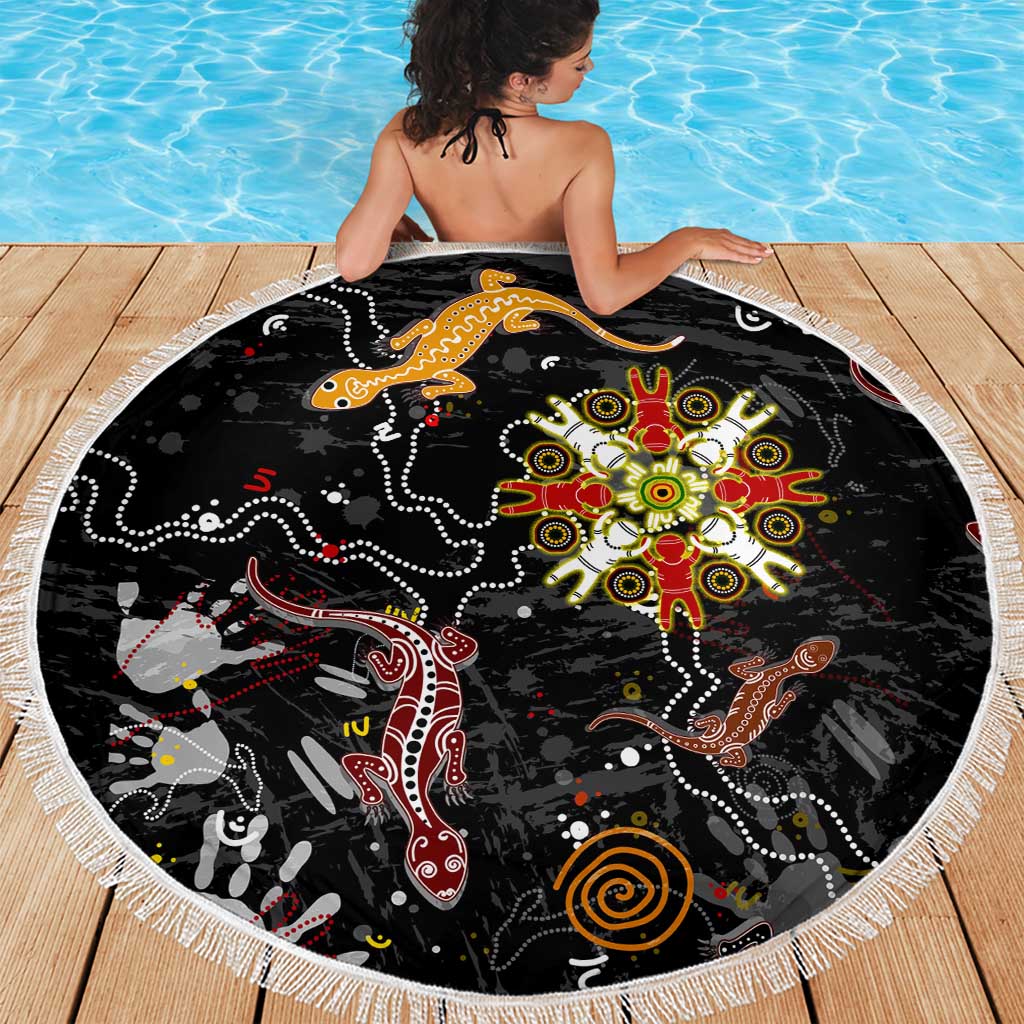 Lizard Aboriginal Australia Beach Blanket