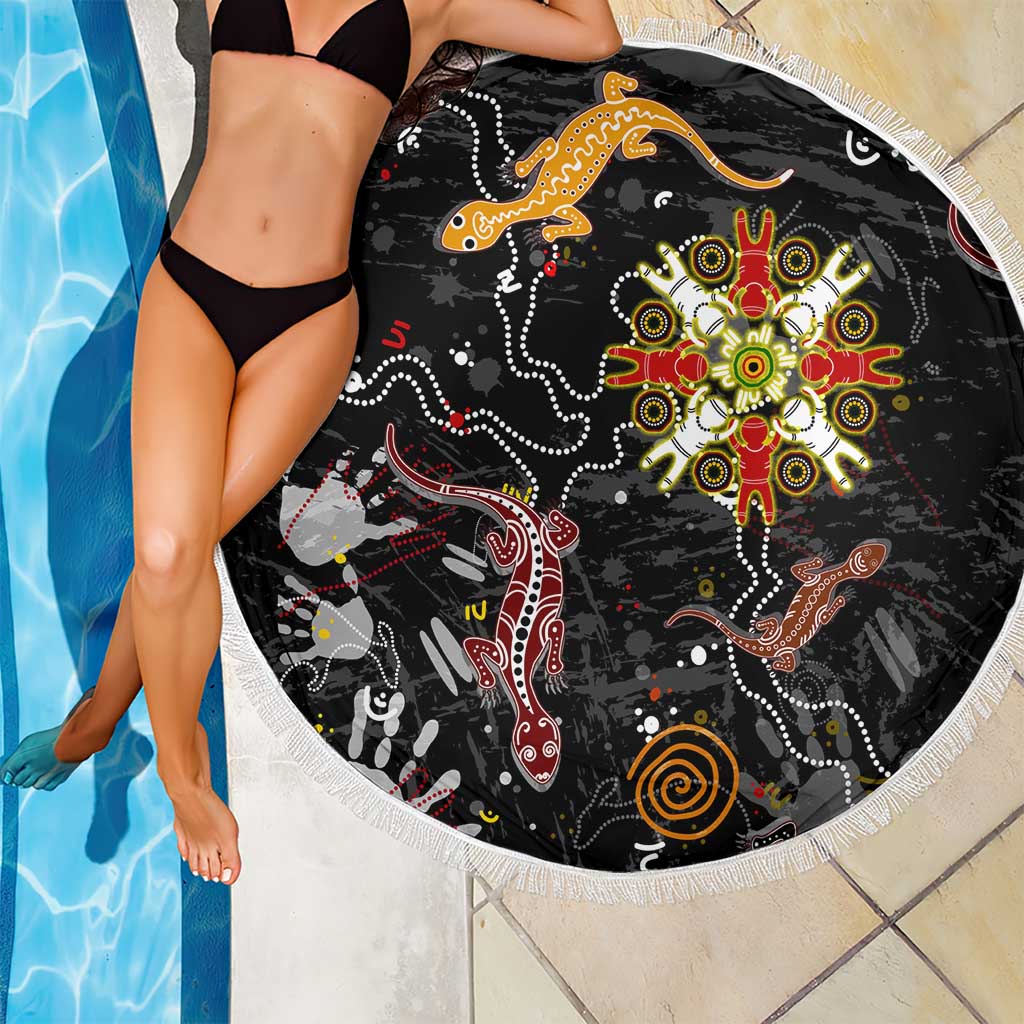 Lizard Aboriginal Australia Beach Blanket