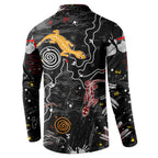 Lizard Aboriginal Australia Button Sweatshirt