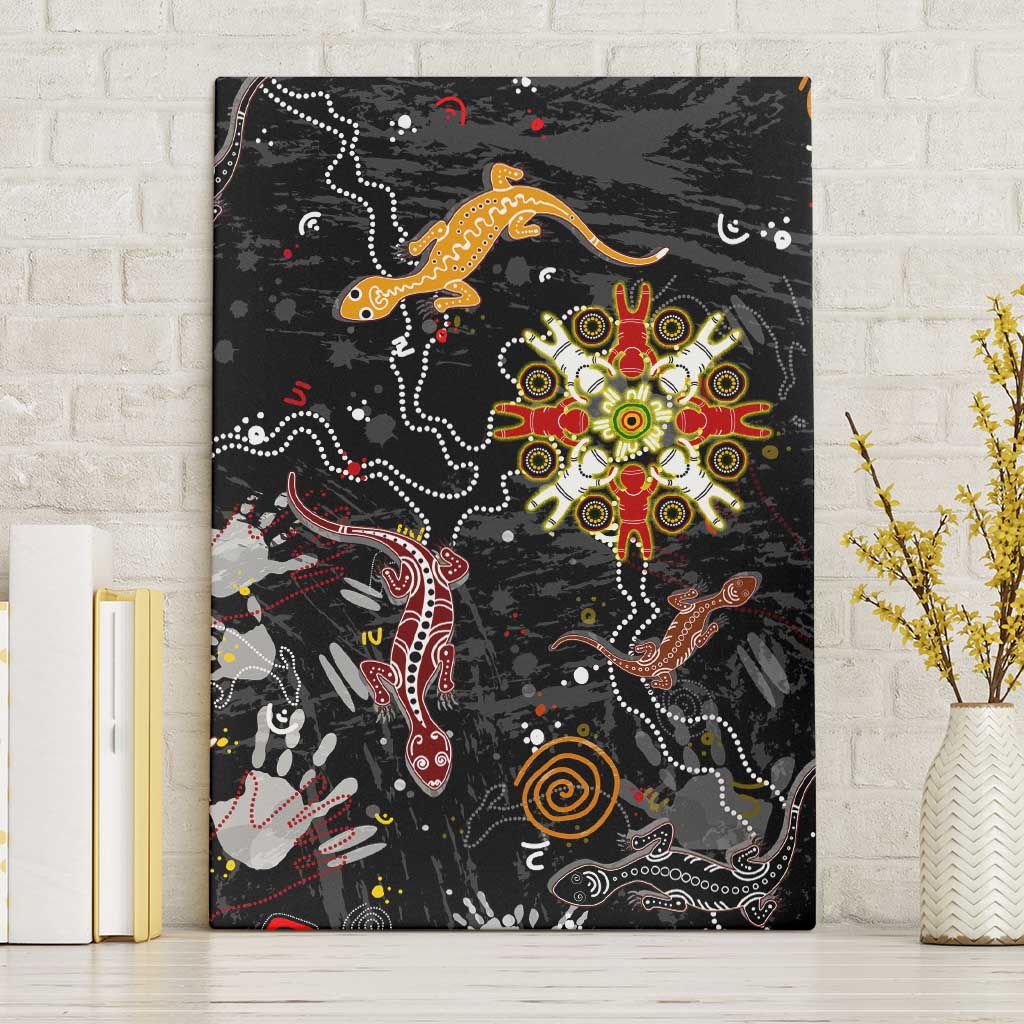 Lizard Aboriginal Australia Canvas Wall Art