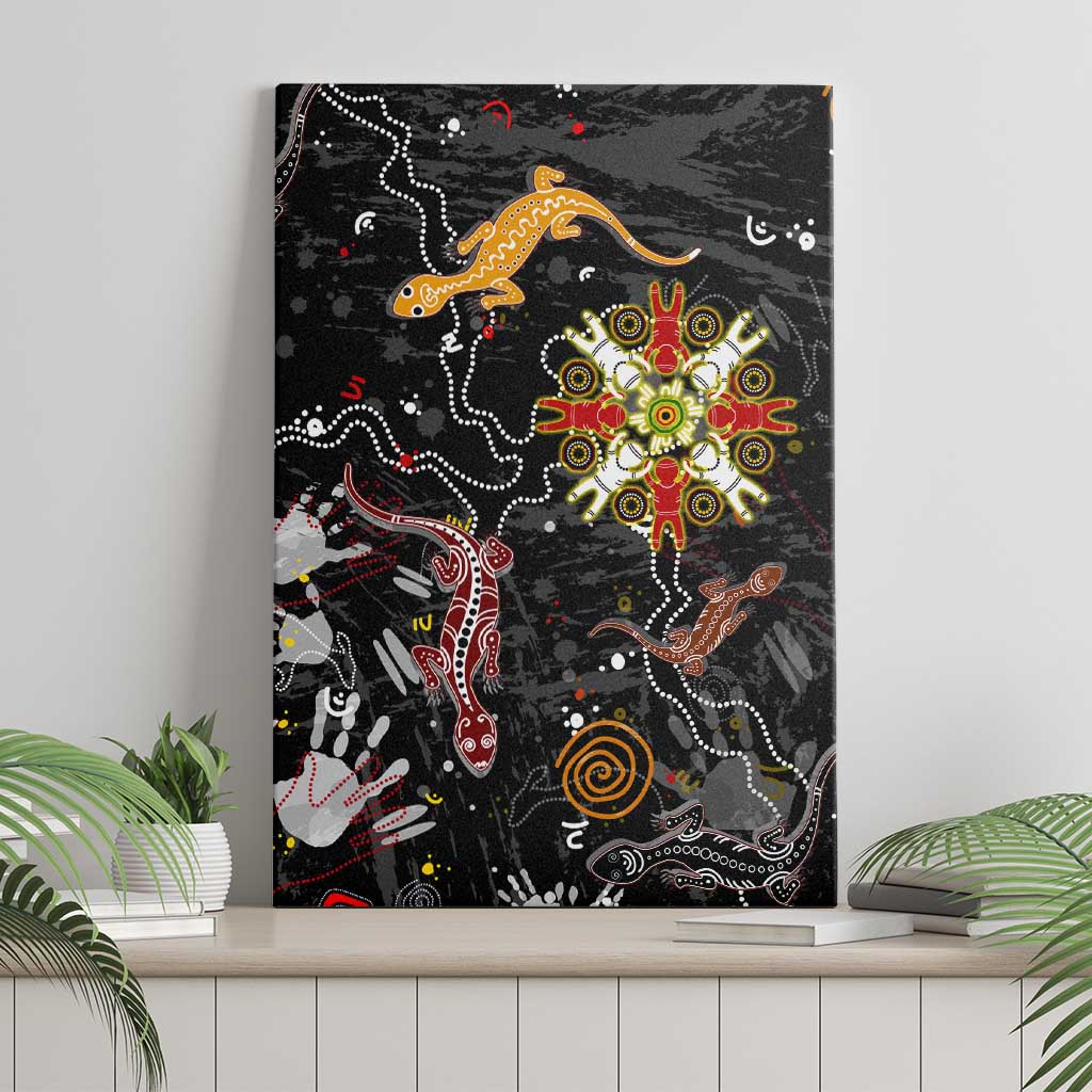 Lizard Aboriginal Australia Canvas Wall Art