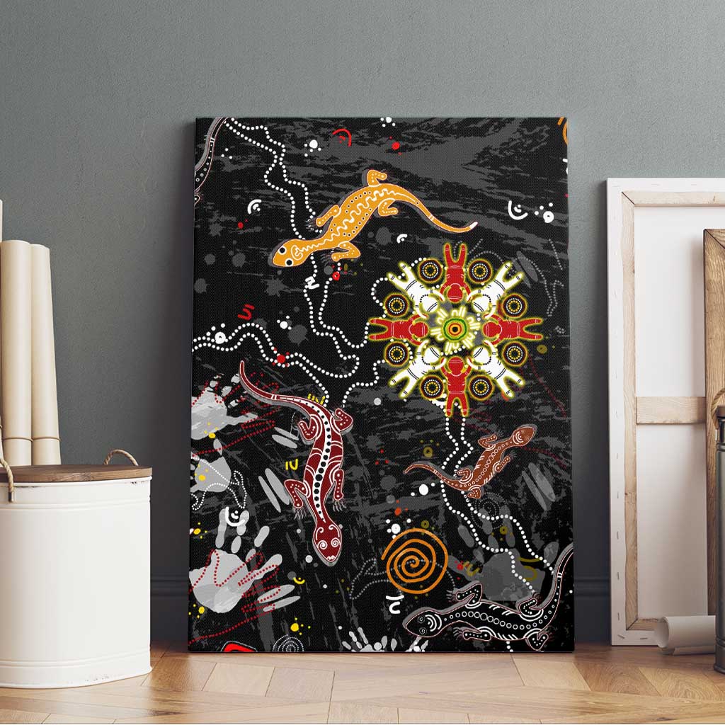 Lizard Aboriginal Australia Canvas Wall Art